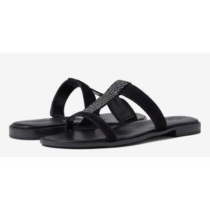 Naturalizer Womens Farica Embellished Flats Slide Sandals 10M